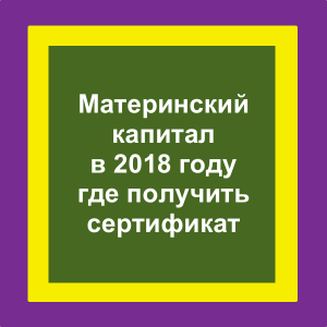 Как получить сертификат материнский капитал в 2018 году Как получить сертификат материнский капитал в 2018 году