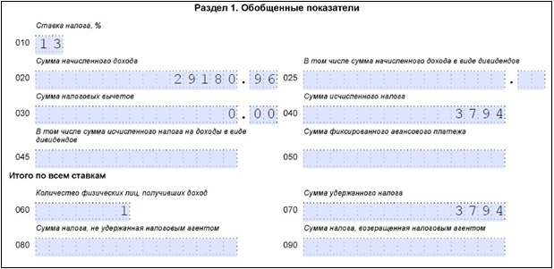 Отпускные в 6-НДФЛ